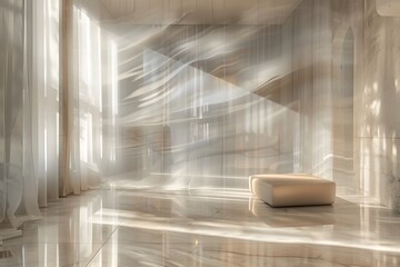 Wall Mural - Serene Interior with Soft Light and Elegant Design