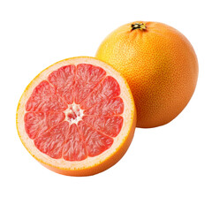 Wall Mural - Freshly cut pink grapefruit on a clean surface