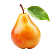 © Maestro - Fresh pear with a vibrant skin and green leaf