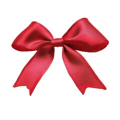 Wall Mural - Simple red ribbon bow with hanging tails for decor