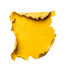 Wall Mural - torn yellow paper with textured surface and edges