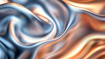 Shiny Silver and Copper Fabric Texture