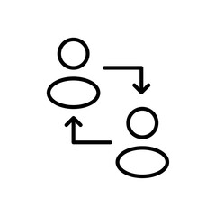  Interaction icon Thin line vector illustration set