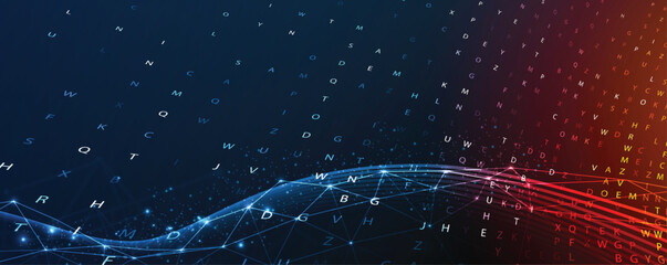 Aufkleber - Abstract digital cloud computing technology for business project