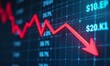© junet - Financial chart stock market crash red downward arrow