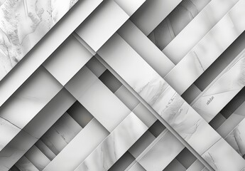 Leinwandbilder - Abstract Grey Background with White Geometric Rectangles