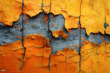 Poster - Abstract Orange Textured Background with Copy Space