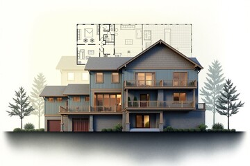 residential house plan scene