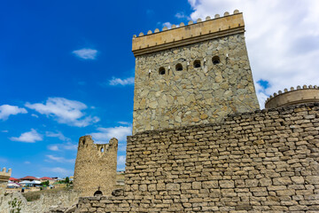 Ancient Shamakhi City-Fortress close-up in Azerbaijan - August 2024. 