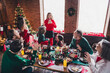 © deagreez - Portrait of peaceful big family arms wave hi smart phone make picture enjoy celebrate new year xmas flat indoors © deagreez - Portrait of peaceful big family arms wave hi smart phone make picture enjoy celebrate new year xmas flat indoors