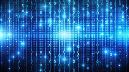 Abstract background of blue technology with binary code 1 and 0, binary code, blue, abstract, background, technology