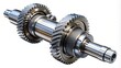 © Watcharapon - render of main shaft and counter shaft in a synchromesh gearbox , gears, transmission, mechanical, automotive