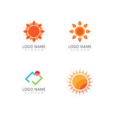 Wall Mural - Sun logo vector template symbol design