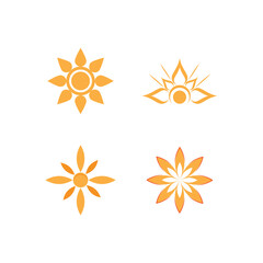 Wall Mural - Sun logo vector template symbol design