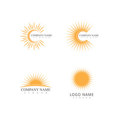 Wall Mural - Sun logo vector template symbol design