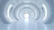 © Siasart - Futuristic White Corridor 3D Illustration