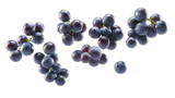Flying in the air Fresh grape isolated on transparent background