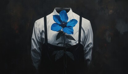 Poster - Blue Flower Man.