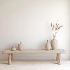 Wall Mural - Boho Bench Decor.