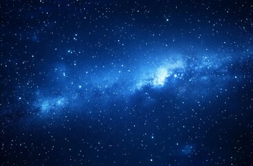 Starry Night Sky Filled with Galaxies and Stars in the Universe's Outer Space