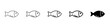 © Posccode - fish icon Simple outline illustration