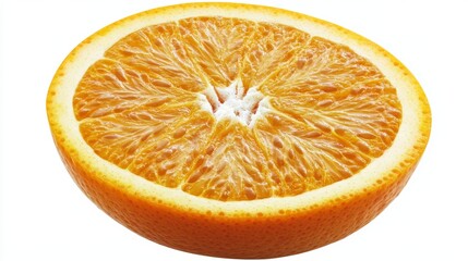 Half of orange isolated on white background healthy food