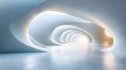 Fototapete - Explore the ethereal curves of modern architectural design