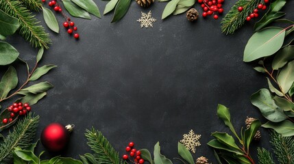 Wall Mural - create a beautiful christmas wallpaper with festive background decorations