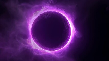 Wall Mural - Mystical Purple Energy Sphere Seamless Loop Video Background