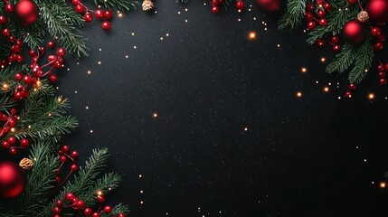 Wall Mural - create a festive christmas wallpaper background with garland