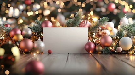 Wall Mural - create a stunning christmas wallpaper with a blank background