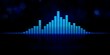 © Habibur Rahaman - Blue equalizer bars on a dark background.