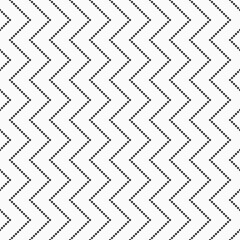 Wall Mural - Abstract seamless pattern with zig zag dotted lines. Simple geometric pattern. Vector monochrome seamless background.