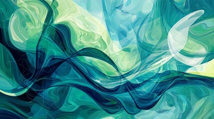 Aufkleber - Explore abstract visualization techniques to analyze health data patterns through dynamic color waves and fluid formations