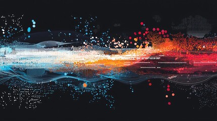 Aufkleber - Visualize health risk monitoring data using artistic data visualization techniques for enhanced understanding