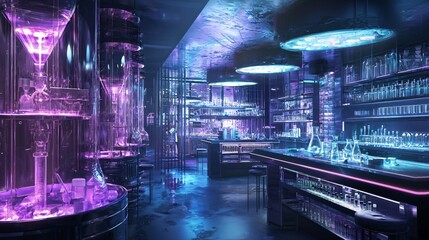 Poster - Explore the immune system analysis center unveiling the scientific aesthetic of modern research laboratories