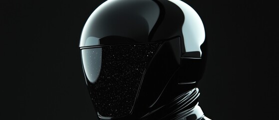 A black helmet with a star pattern on it