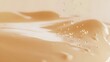 © Mira Studio - A minimalist warm color background showcases small water droplets floating above a liquid surface
