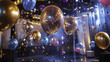 © Morninghead - Festive balloons and confetti create joyful atmosphere for celebrations. vibrant colors and sparkling decorations enhance party mood, making it perfect for events