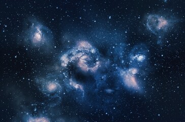 Wall Mural - a space of the galaxy atmosphere with stars at dark background.