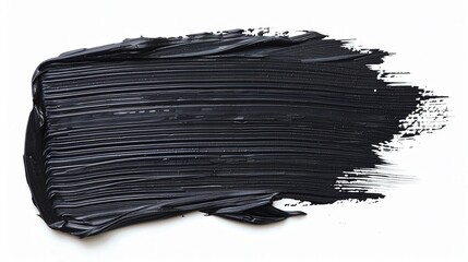 Wall Mural - bold black acrylic stroke, a thick layer of black acrylic paint with textured lines, creating a powe