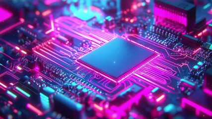 Wall Mural - futuristic technology concept. abstract circuit board background. abstract digital technology. high-