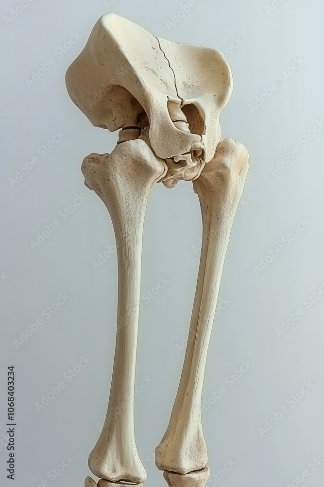 Foto de Stock Human skeleton pelvic bone showing femur, tibia and ...