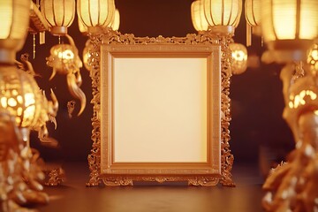 Wall Mural - Picture frame on the wall background