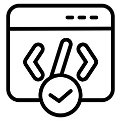 Code editor Line Icon