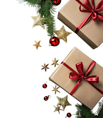 Wall Mural - png christmas decoration bow box.