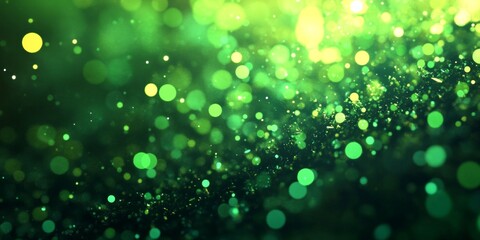 Wall Mural - a mesmerizing abstract background featuring a lush blend of green hues. the image showcases scattere