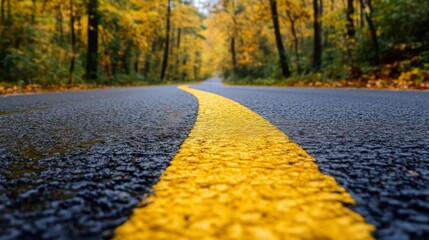 Wall Mural - Forest Road in Autumn