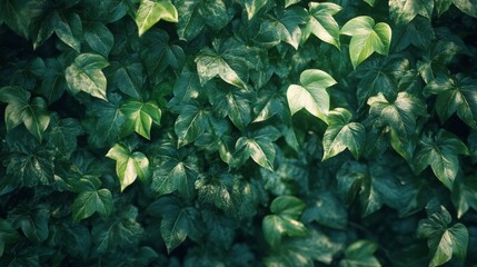 Wall Mural - Lush Green Ivy Foliage Background