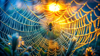 spider web with dew drops. web, spider, nature, dew, cobweb, net, morning, insect, spiderweb, water, macro, trap, pattern, drop, autumn, wet, spider web, closeup, network, drops, design, arachnid, det